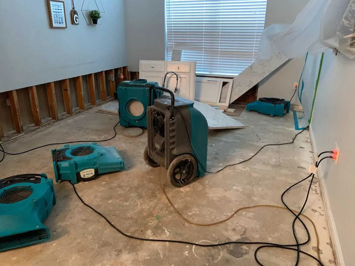 Dehumidifier in flood-cut room for Water Extraction & Removal in Rincon Valley